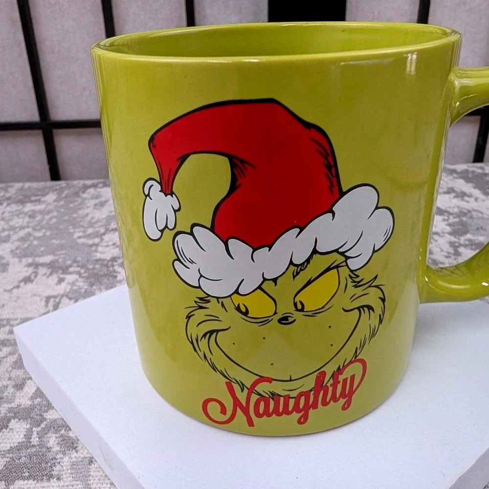 Bioworld Dr Seuss The Grinch Naughty or Nice 16oz Ceramic Coffee‎ Mug Green 2024